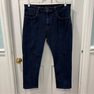 Robert Graham Men’s Jeans Size 38x27.5 Dark Wash Straight Leg Stretch Denim EUC